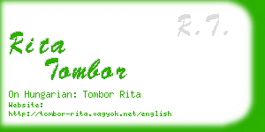 rita tombor business card